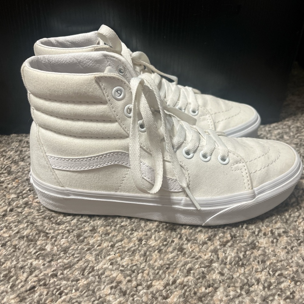Vans Women's Cream High-Top Sneakers